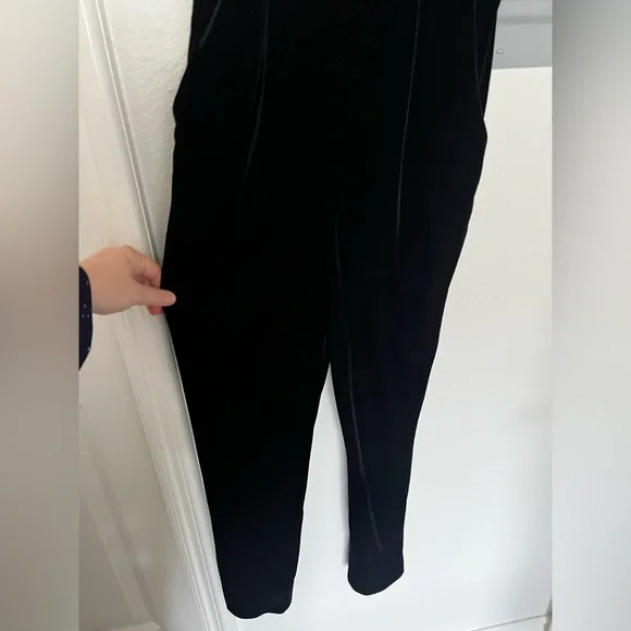 Amanda Uprichard Cherri Velvet Jumpsuit in Black - Picture 6 of 9